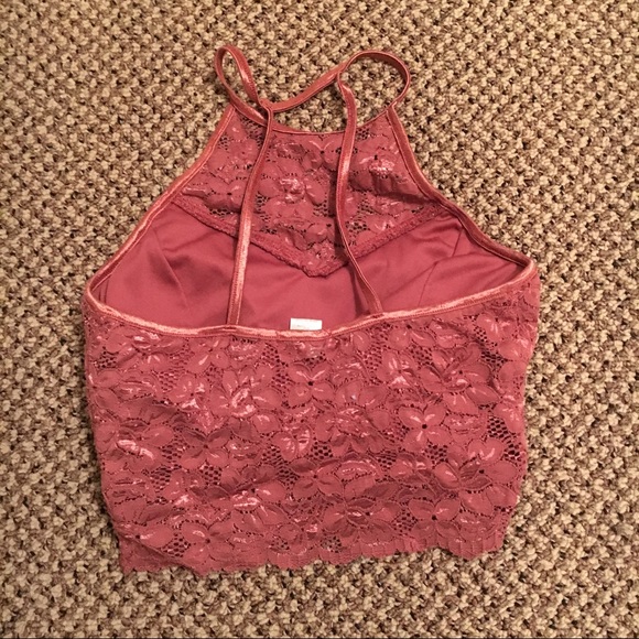 Pink Lace Crop Top - Picture 2 of 2